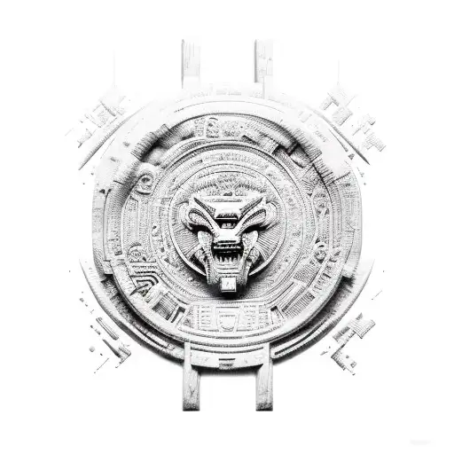 mayan Aztec symbols  tattoo design idea