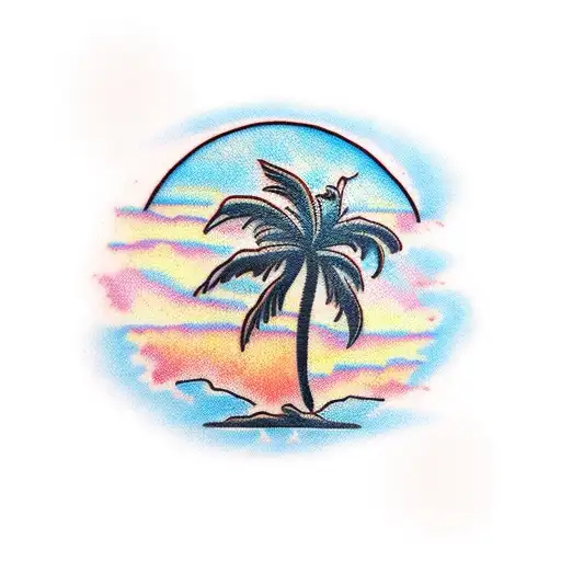 Palm Tree tattoo design idea