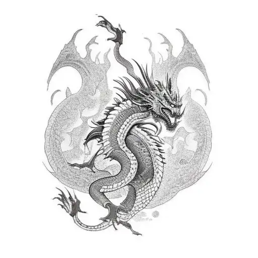 Cyborg Dragon tattoo design idea