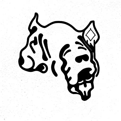 americana bully tattoo design idea
