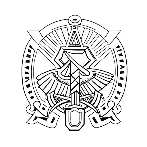 Combine the Palmeiras logo with the number 7 in a minimalist style tattoo design idea