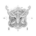 Combination of Capricorn, Virgo and Pisces zodiac symbols tattoo design idea