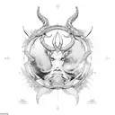 Combination of Capricorn, Virgo and Pisces zodiac symbols tattoo design idea