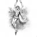 Greek goddess African  tattoo design idea