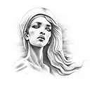 Greek goddess African  tattoo design idea