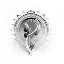 Greek goddess African  tattoo design idea