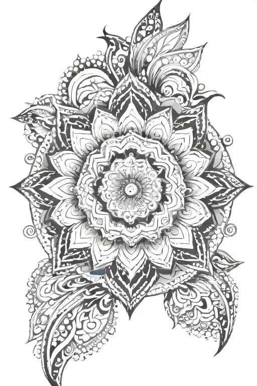 mandala spiritual tattoo design idea
