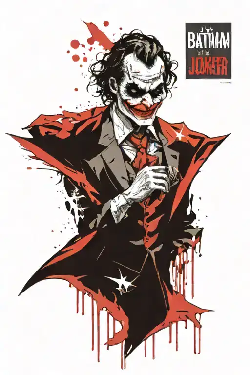 batman joker tattoo design idea