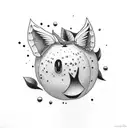 peach tattoo design idea