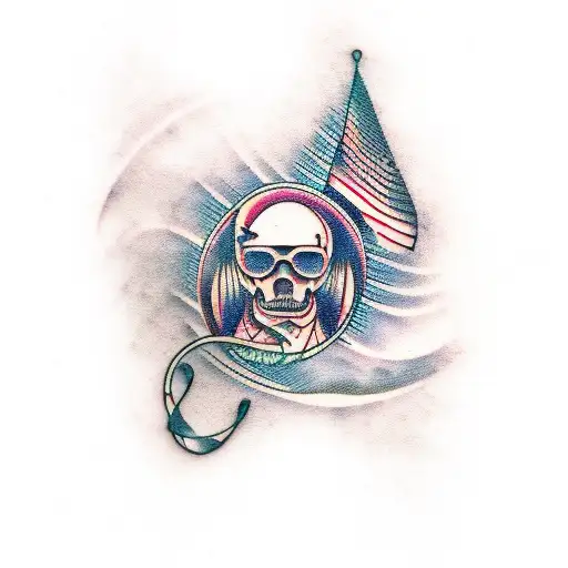 sound wave tattoo design idea