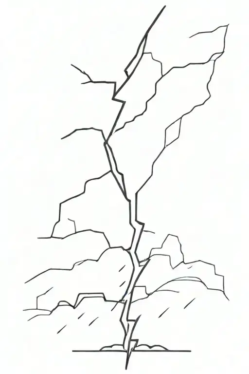 lightning striking tattoo design idea