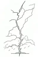 lightning striking tattoo design idea