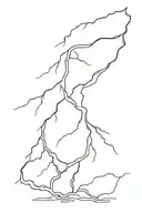 lightning striking tattoo design idea