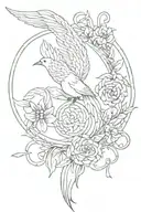 phoenix, arrow, lili flower dominant, circle, olive branch, Celtic knot, feather, anchor, small dove. for shoulder tattoo design idea