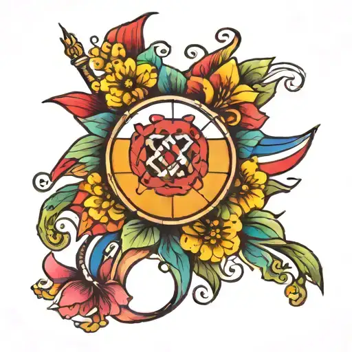 progress pride flag tattoo design idea