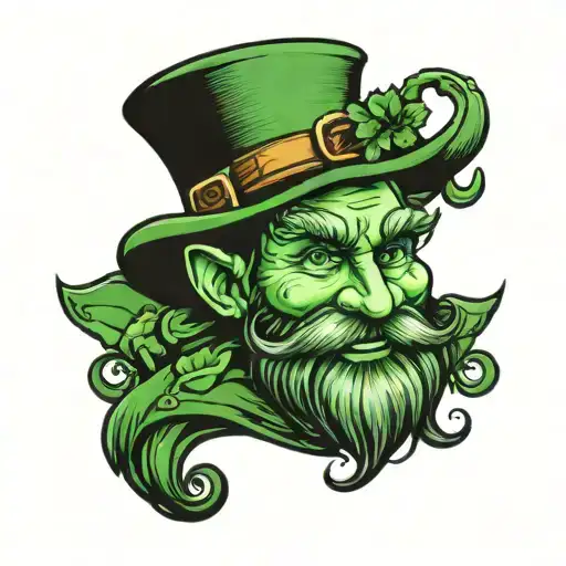 leprechaun irish tattoo design idea