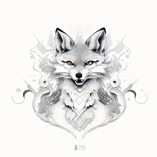 kitsune tattoo design idea