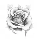 death with a rose for a face tattoo design idea