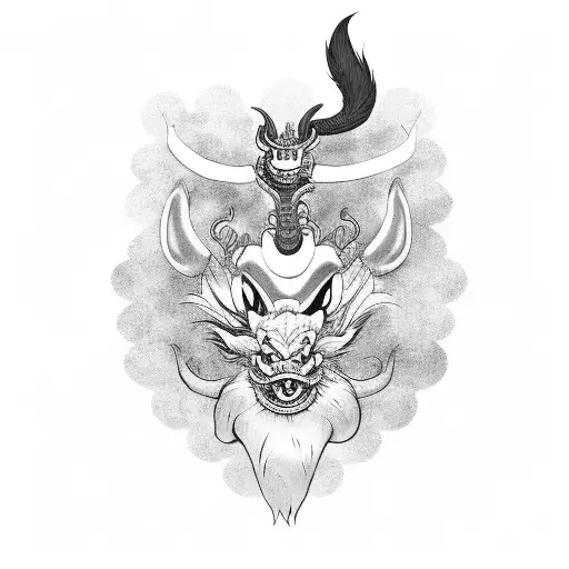 Mushu anda Mulan tattoo design idea