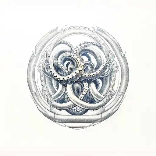 Metal Kraken sinking ship tattoo design idea