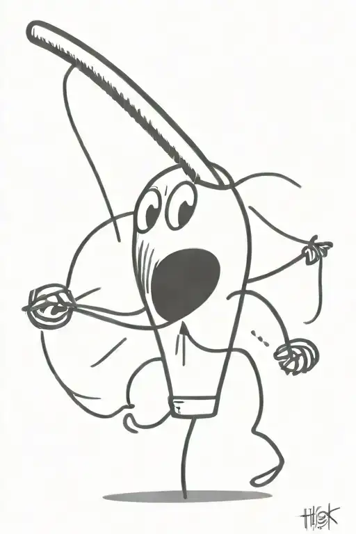 flail weapon tattoo design idea