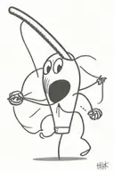 flail weapon tattoo design idea