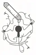 flail weapon tattoo design idea
