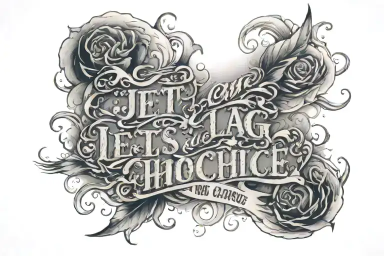 quote "jet lag is a choice" by Taylor Swift tattoo design idea