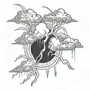 thunderstorms  tattoo design idea