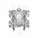 Motorica-inspired robot arm tattoo design idea