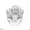 Motorica-inspired robot arm tattoo design idea