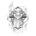 Motorica-inspired robot arm tattoo design idea