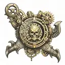 steampunk submariner hanging tattoo design idea