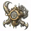 steampunk submariner hanging tattoo design idea