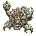 steampunk submariner hanging tattoo design idea