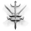 double edged sword tattoo design idea