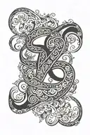 Infinity tattoo for wrist that includes the the letter H C M tattoo design idea