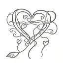 hearts bdsm slavery tattoo design idea