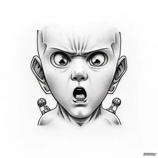 Saitama baby tattoo design idea