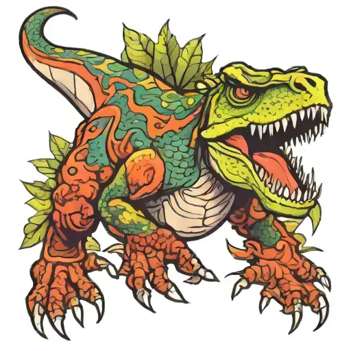 trex tattoo design idea