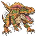 trex tattoo design idea