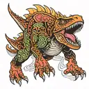 trex tattoo design idea