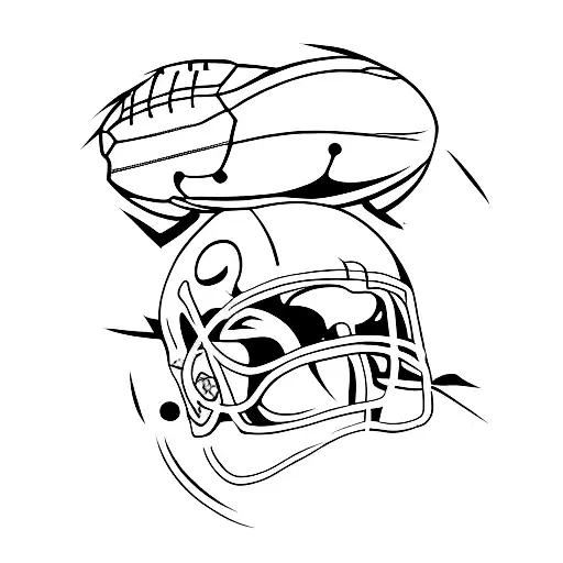 Football player bench pressing tattoo design idea