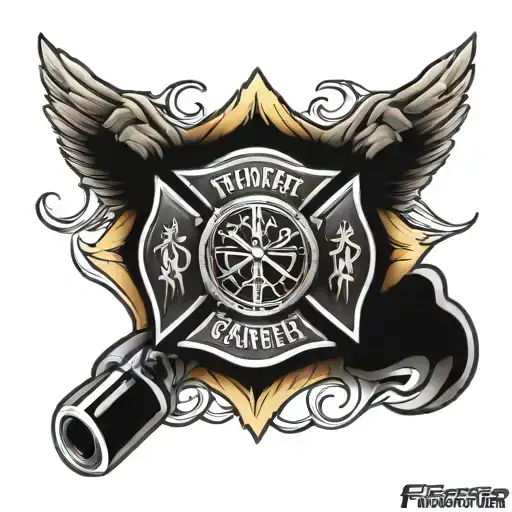 firefighter paramedic Christian tattoo tattoo design idea