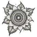 Sunflower mandala tattoo design idea