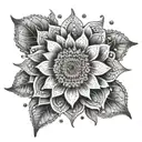 Sunflower mandala tattoo design idea