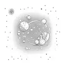 simple milky way tattoo design idea