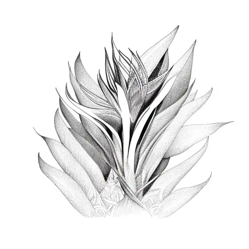 Bird of Paradise tattoo design idea