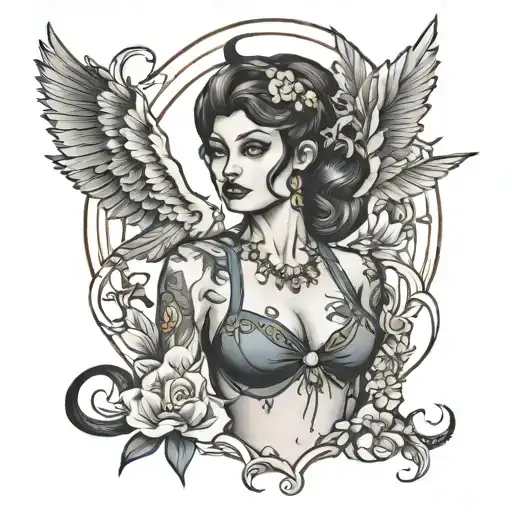 Ieuan slut girl tattoo design idea