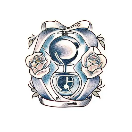 Hourglass tattoo design idea